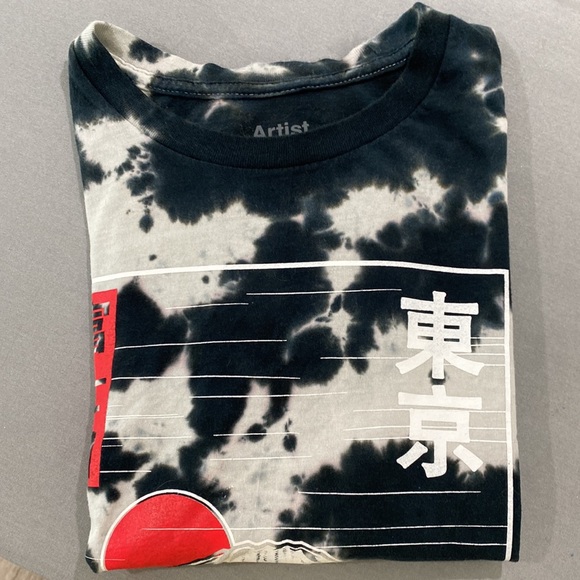 Artists union graphic Japanese print japan tee tie dye - Picture 6 of 6